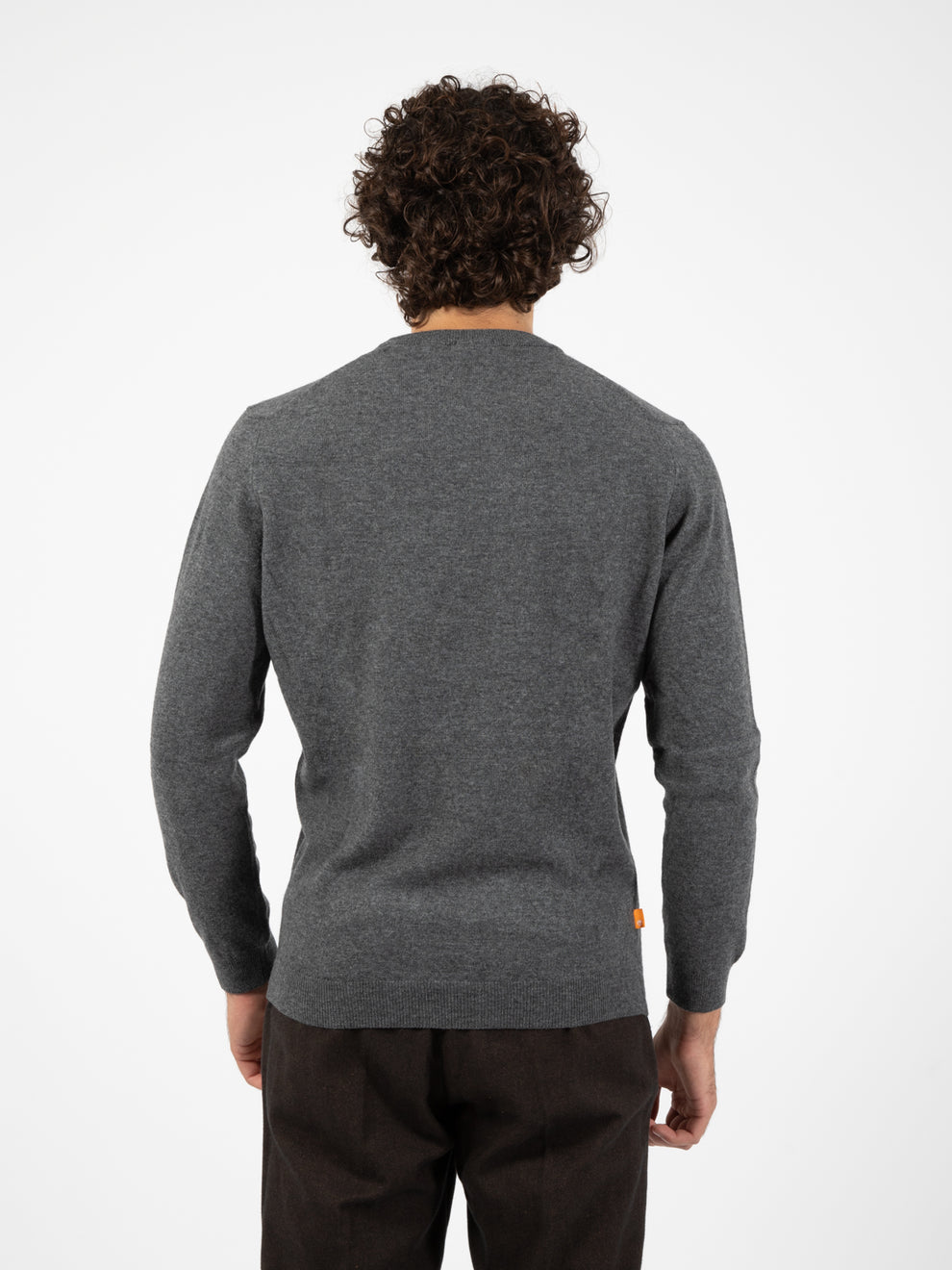 Dark grey heather crew neck sweater