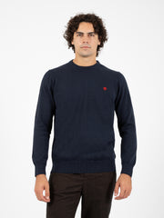 TIMBERLAND - Maglia in cotone girocollo dark sapphire