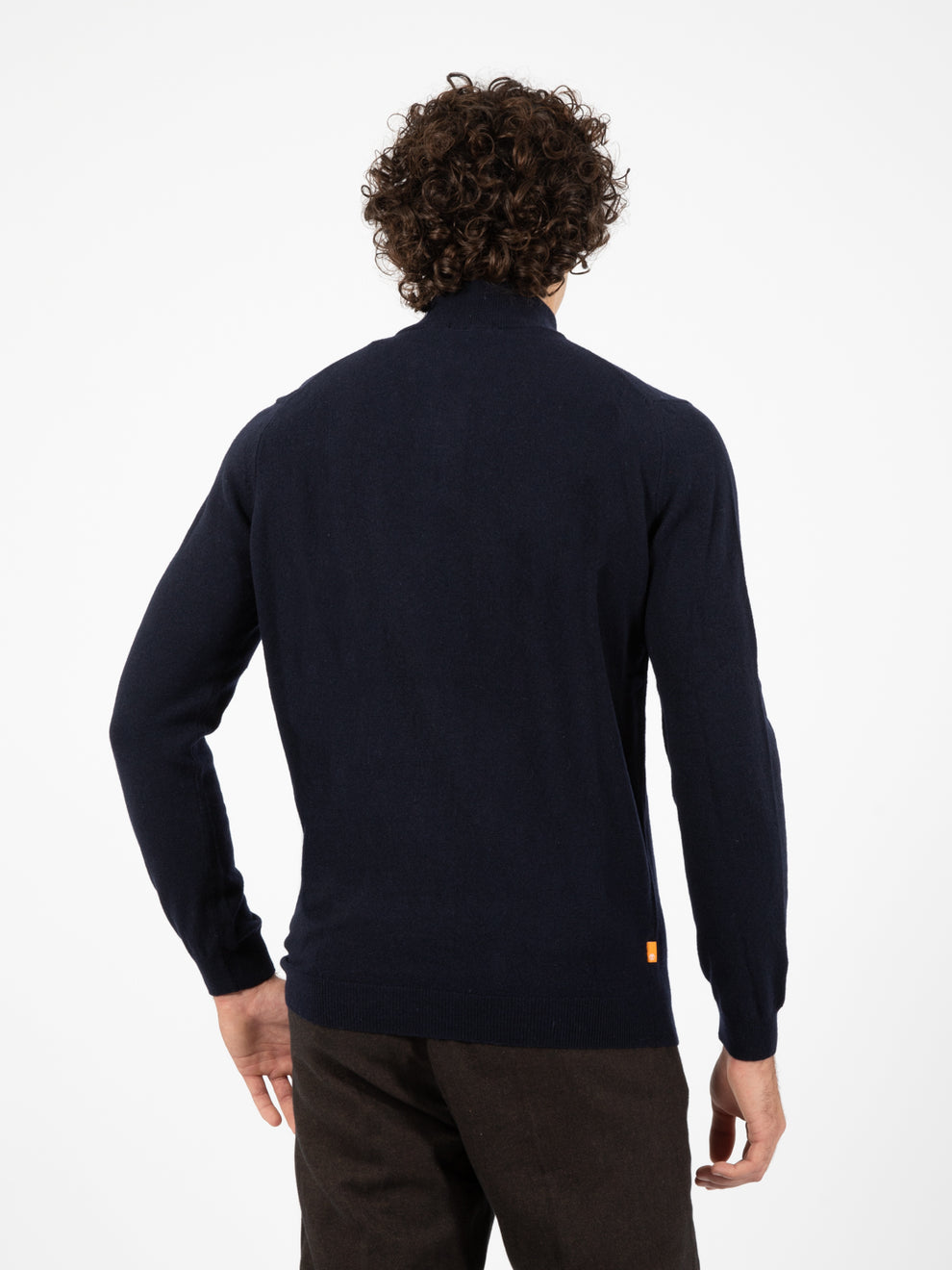 Dark Sapphire Half Zip Wool Sweater