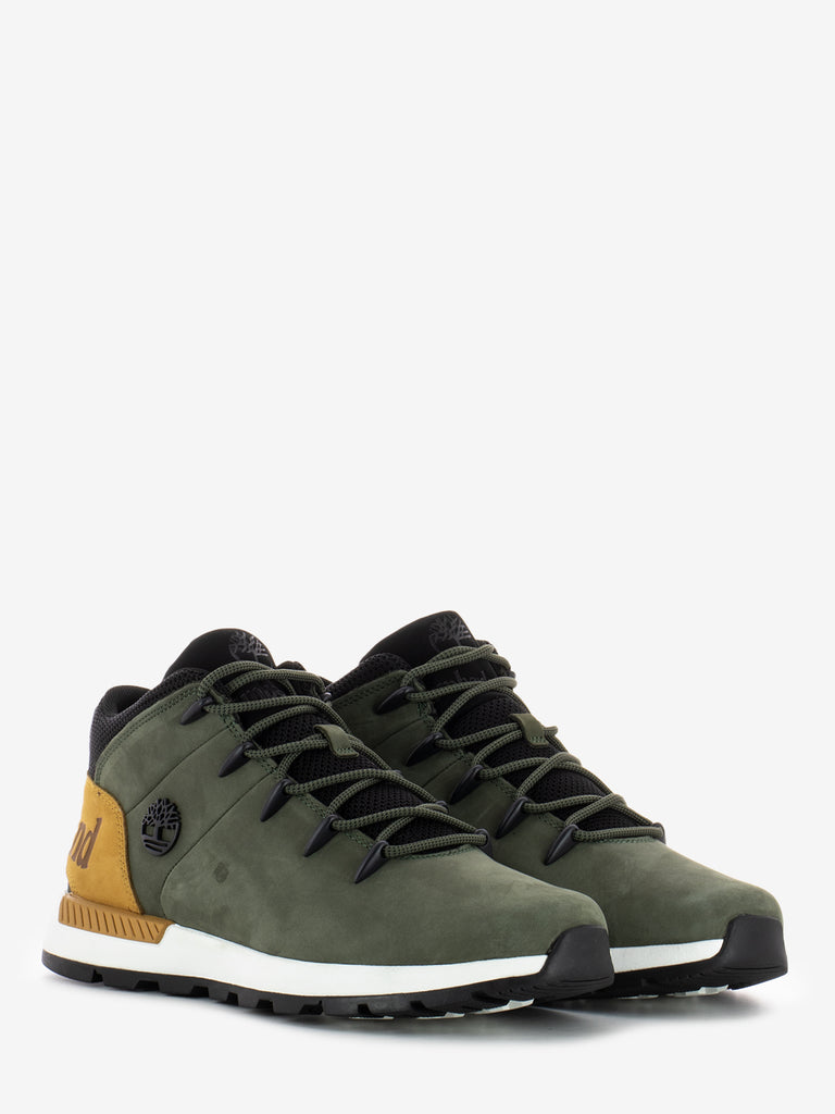 TIMBERLAND - Sprint trekker mid dark green nubuck