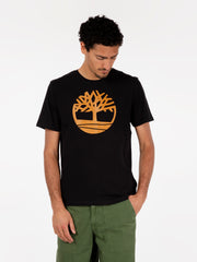 TIMBERLAND - T-shirt Kennebec River Tree Logo black / wheat boot