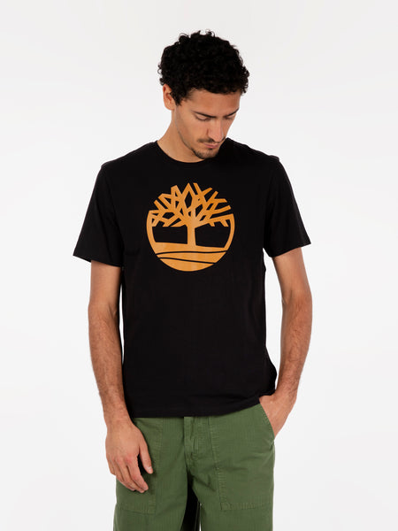 T-shirt Kennebec River Tree Logo black / wheat boot