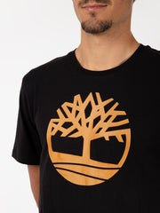 TIMBERLAND - T-shirt Kennebec River Tree Logo black / wheat boot