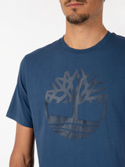 TIMBERLAND - T-shirt Kennebec River Tree Logo blue / dark sapphire