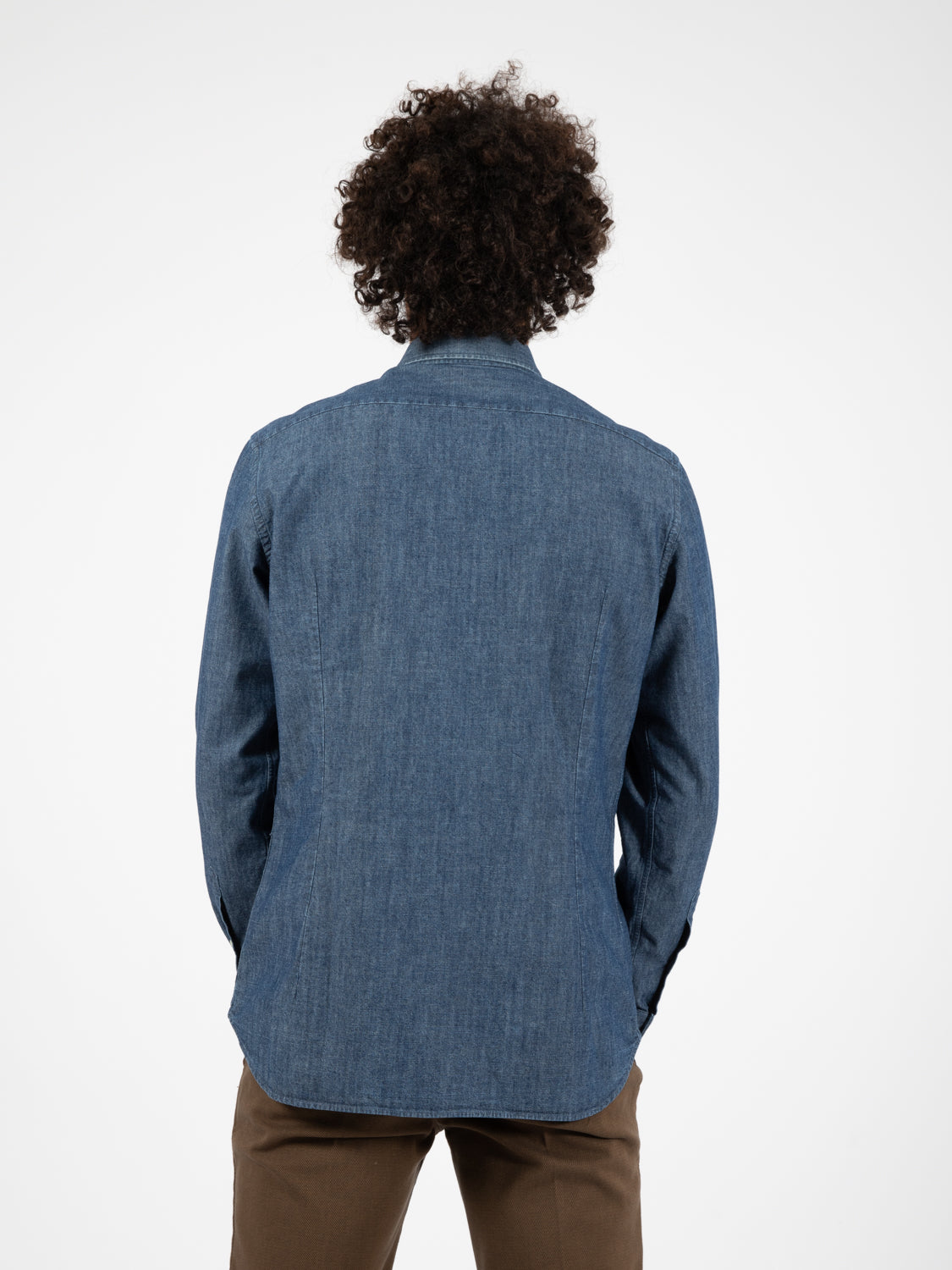 Camicia button down denim medio