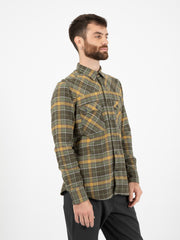 TINTORIA MATTEI 954 - Camicia Check Verde / Giallo