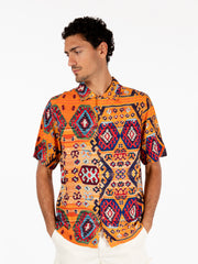 TOOCO BEACHWEAR - Camicia maniche corte Beirut orange