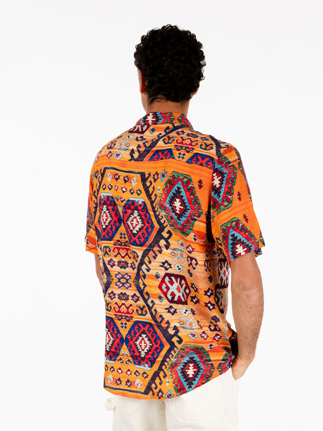 Camicia maniche corte Beirut orange