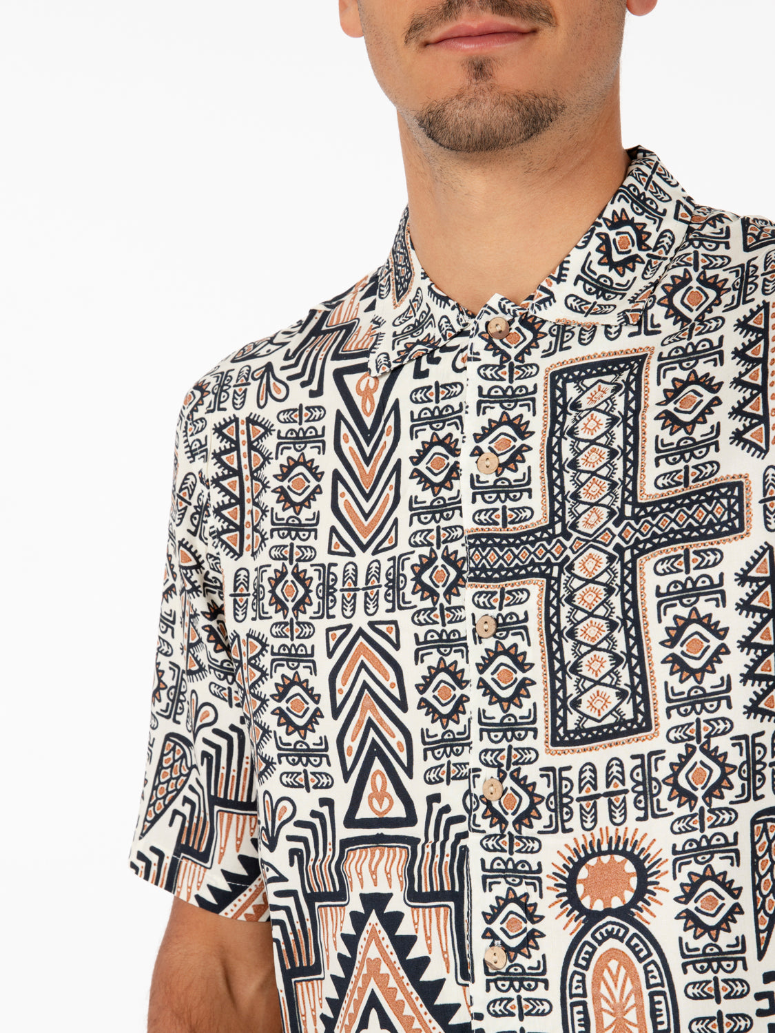 Camicia maniche corte St Cruz off white
