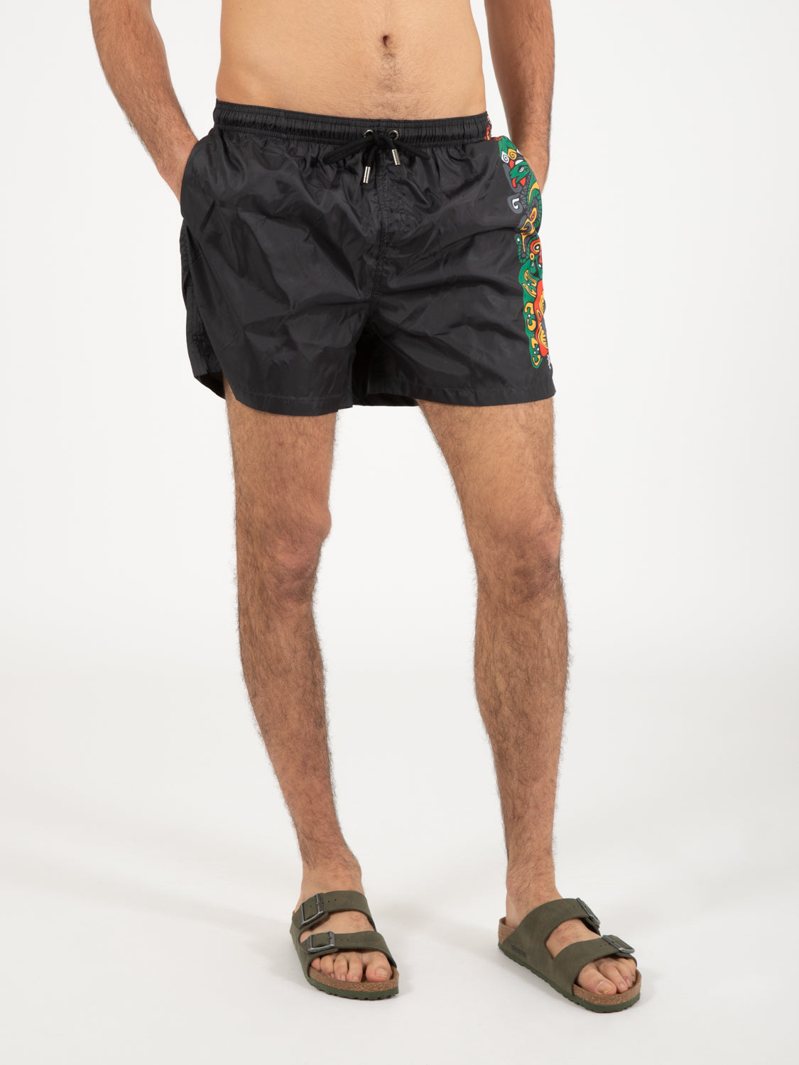 Costume Apocalypto nero / multicolor
