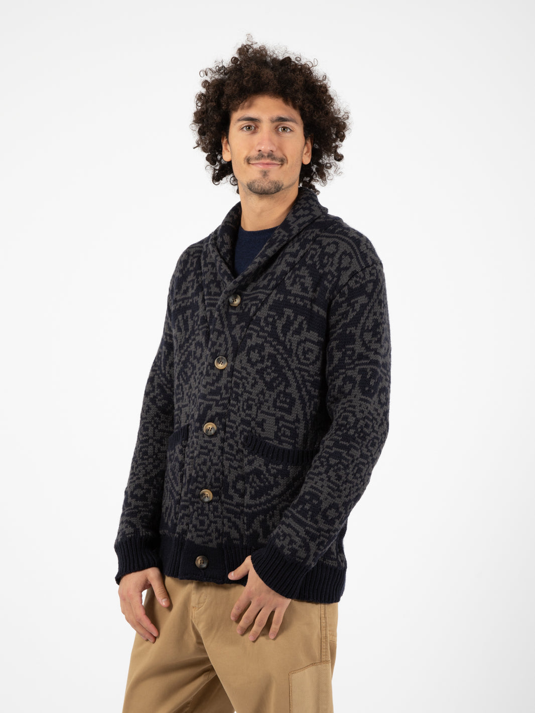 Cardigan Everest Yemen fantasia blu