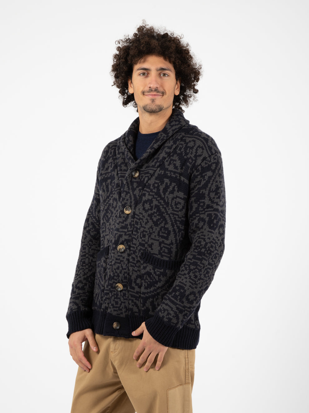 Cardigan Everest Yemen fantasia blu