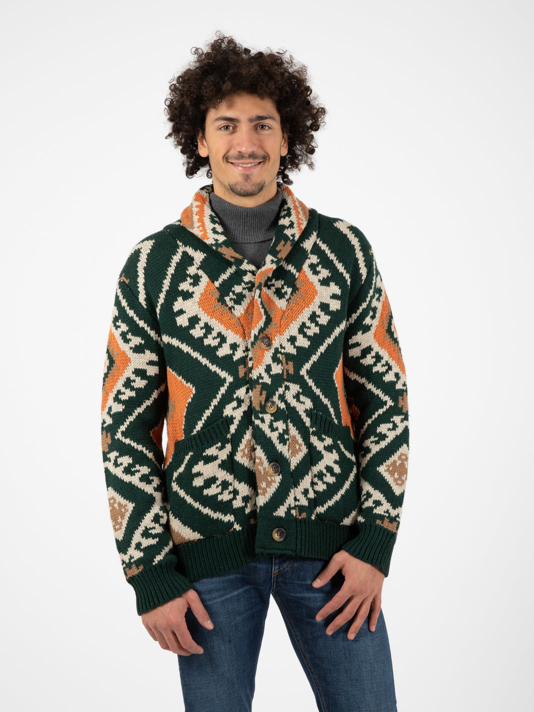 Cardigan Palenque green / multicolor