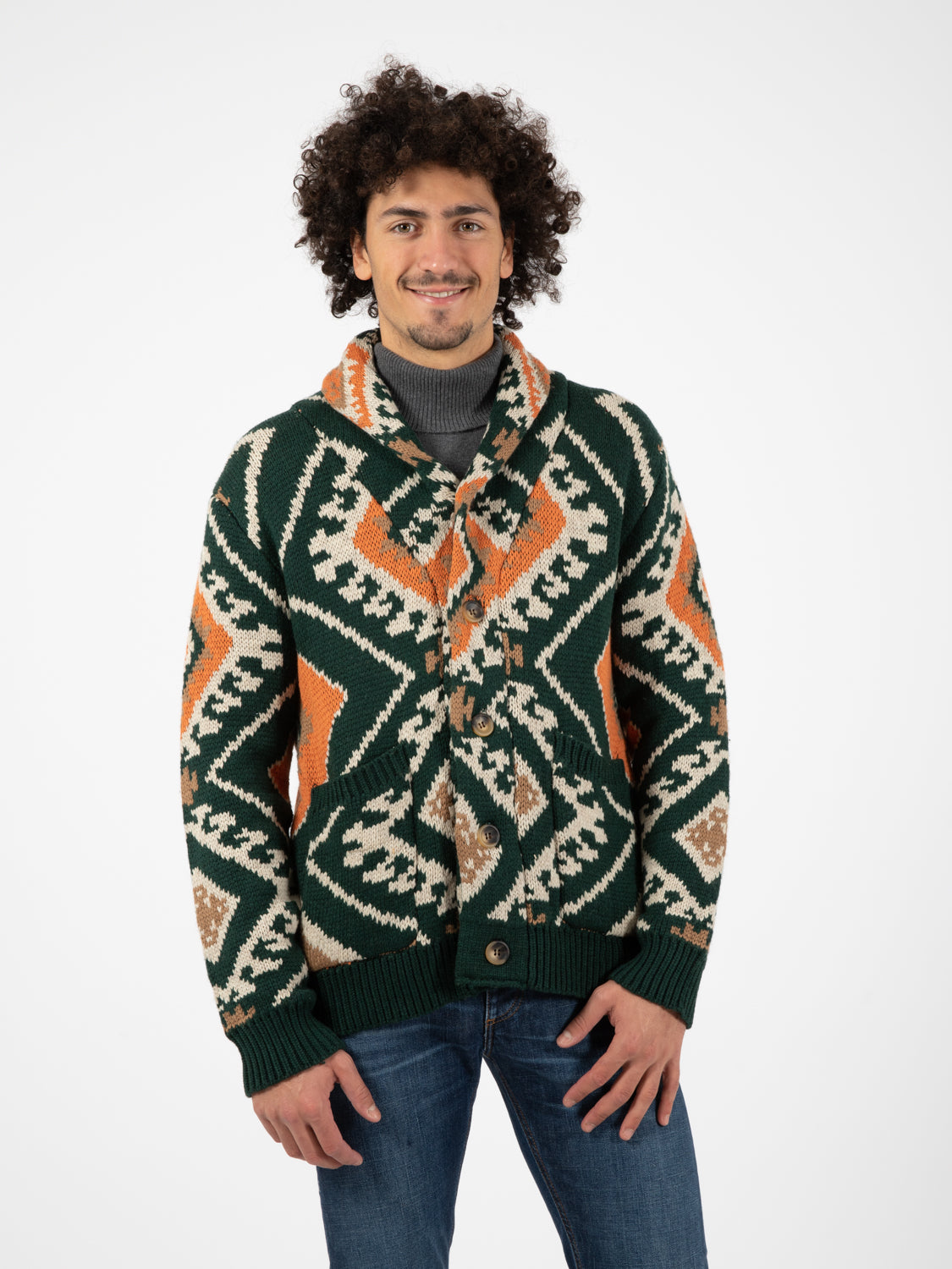 Cardigan Palenque green / multicolor