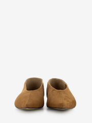 TORAL - Ballerina flat a punta in suede marrone / nero