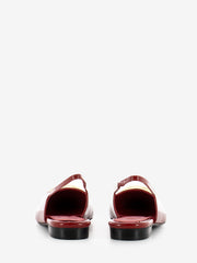 TORAL - Slingback flat a punta laccato rosso