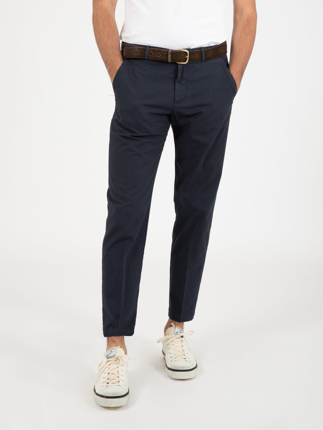 Riccardo light canvas night blue trousers