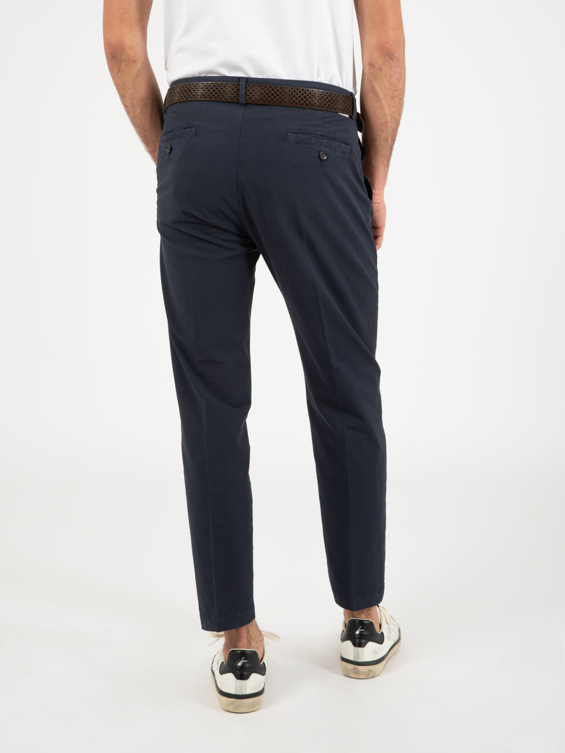 Riccardo light canvas night blue trousers