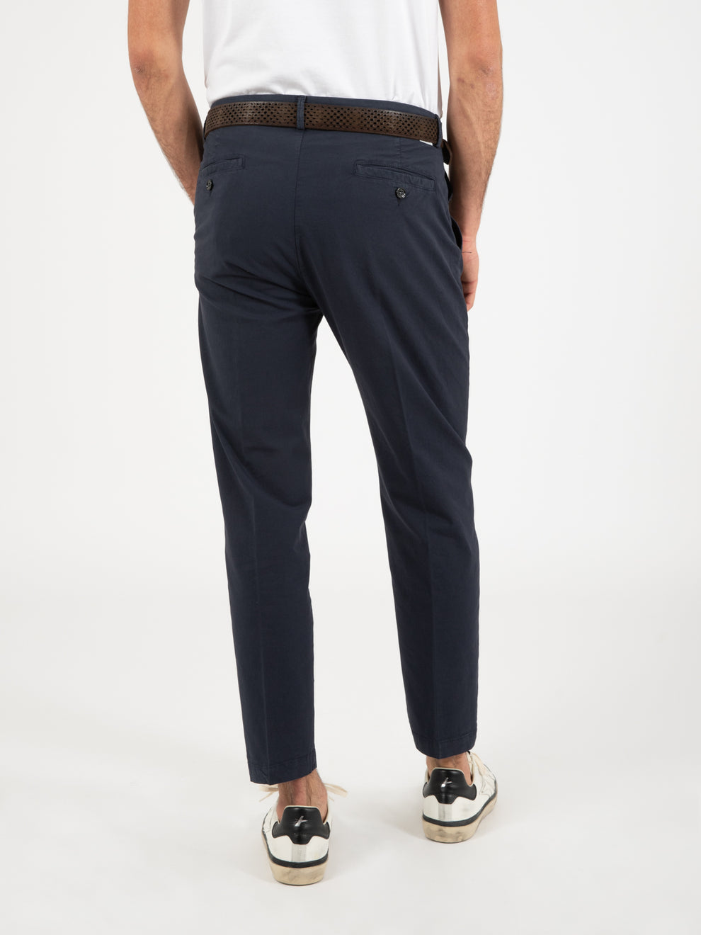 Riccardo light canvas night blue trousers