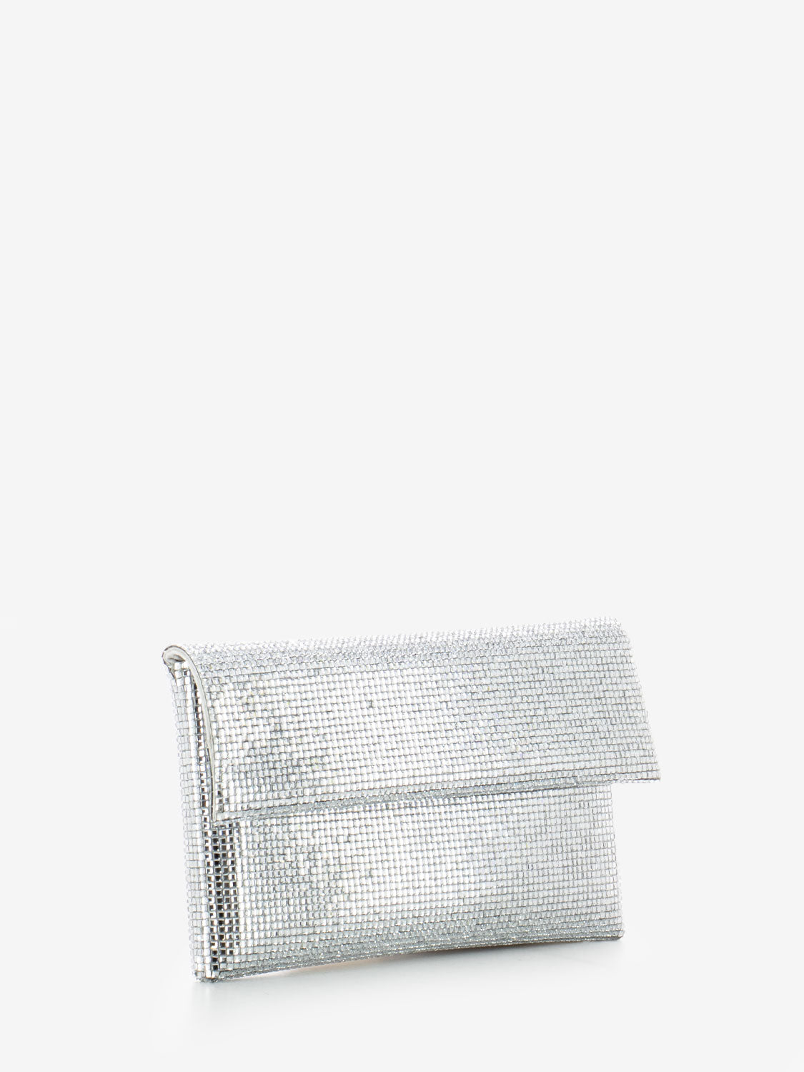 Pochette con strass argento