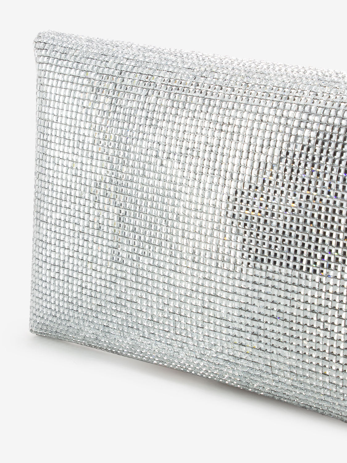 Pochette con strass argento