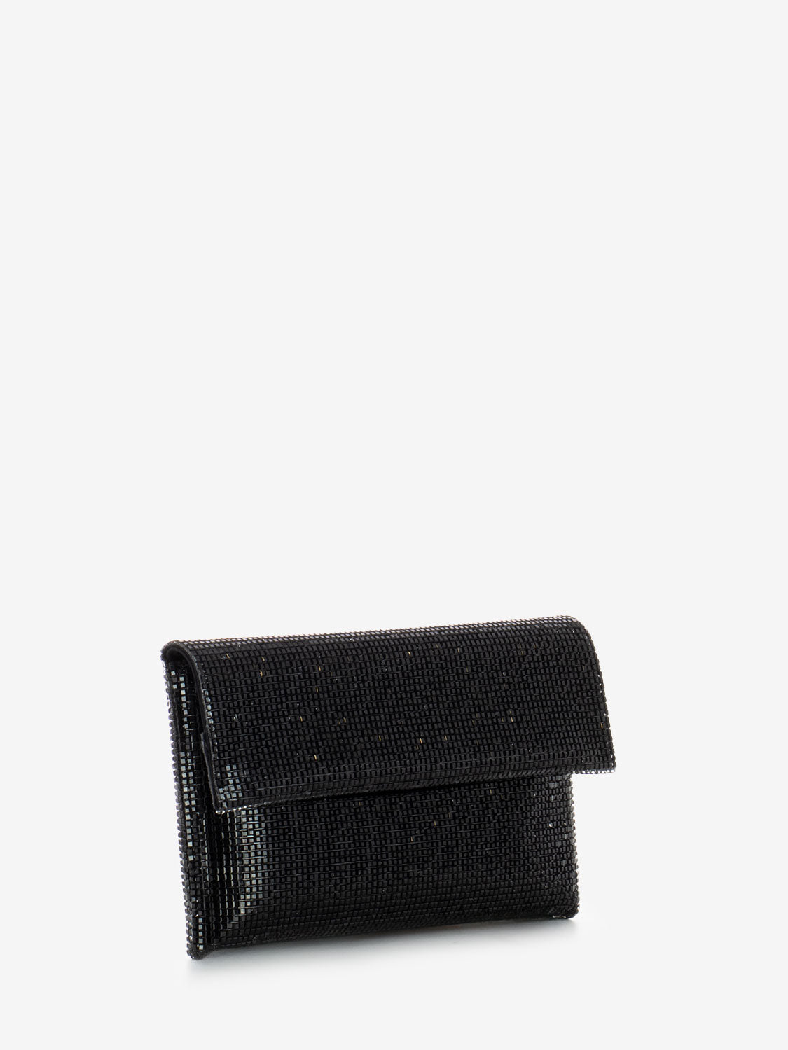 Pochette con strass nera