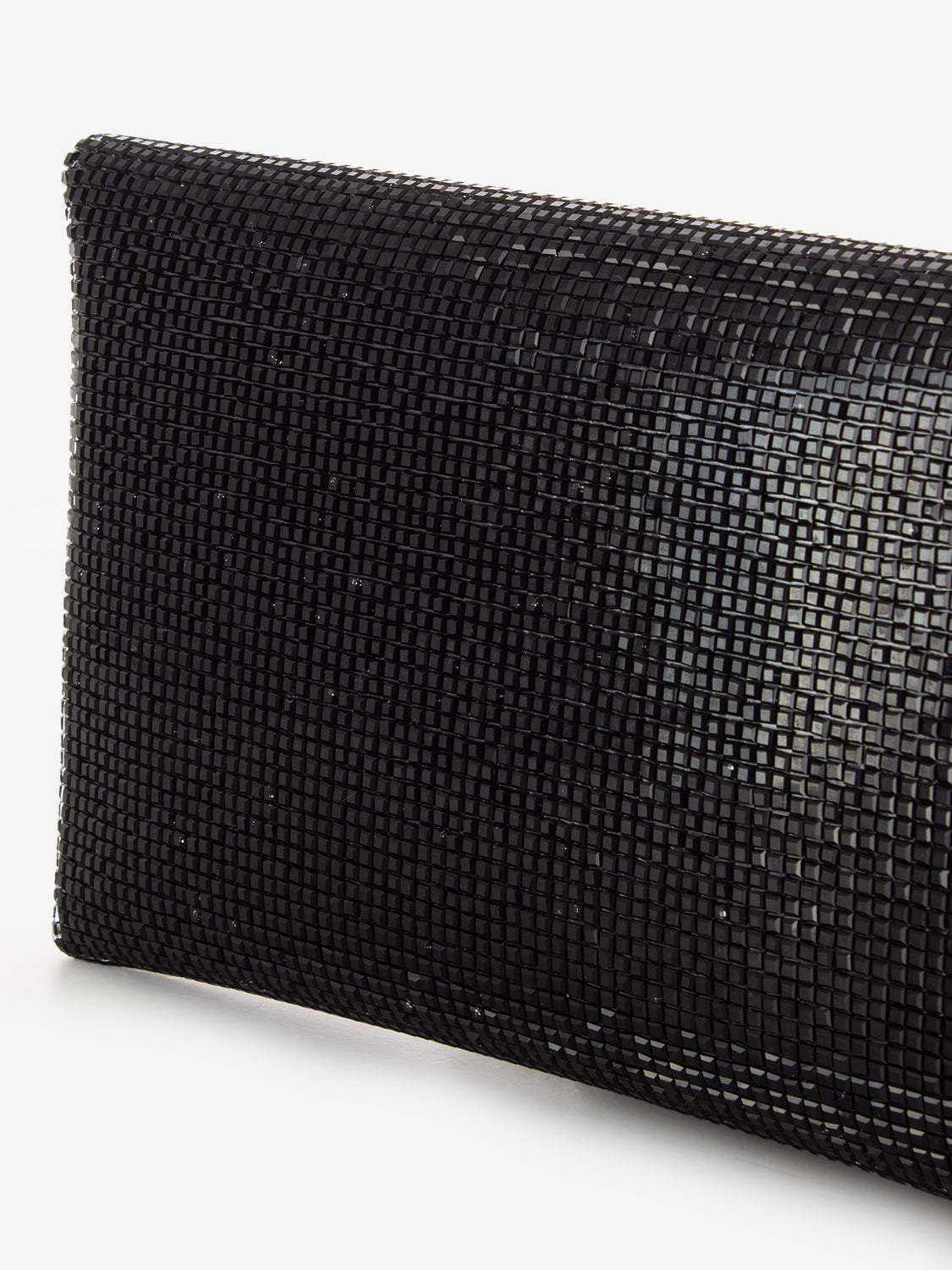Pochette con strass nera