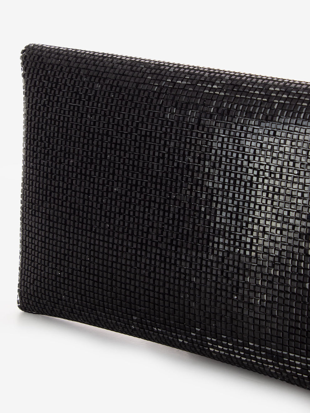 Pochette con strass nera