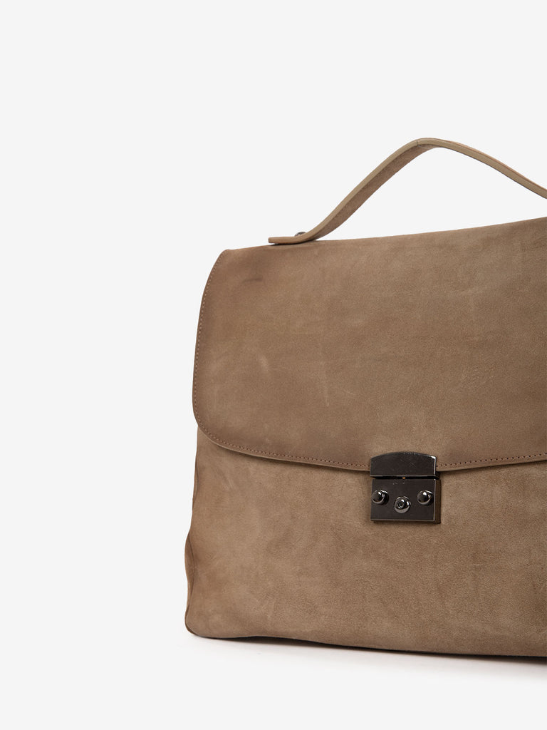 TYEE - Borsa postina in suede beige