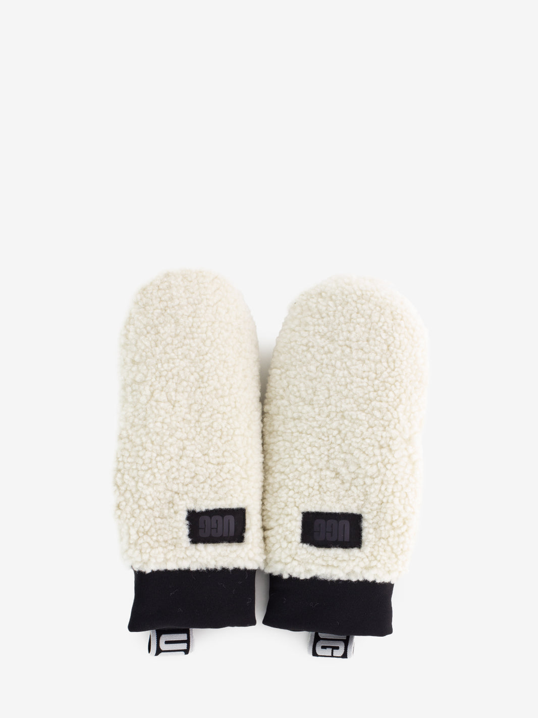 Teddy mittens with white / black logo