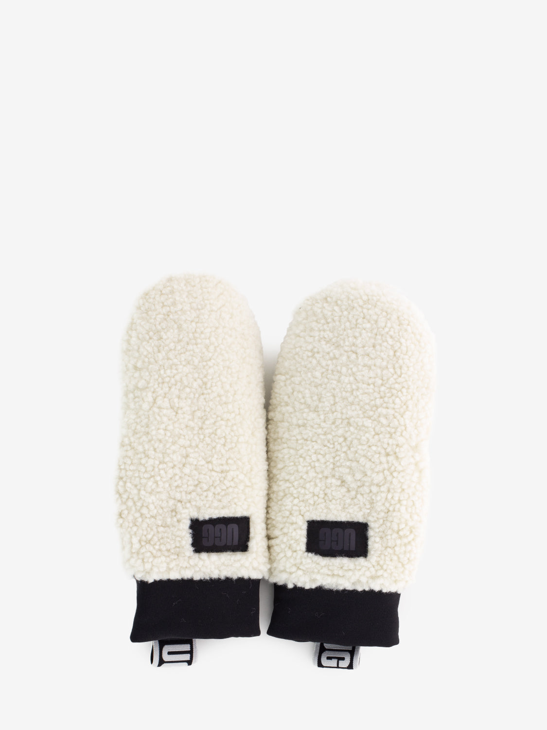 Teddy mittens with white / black logo