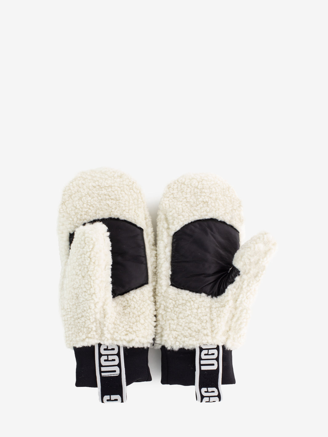 Teddy mittens with white / black logo