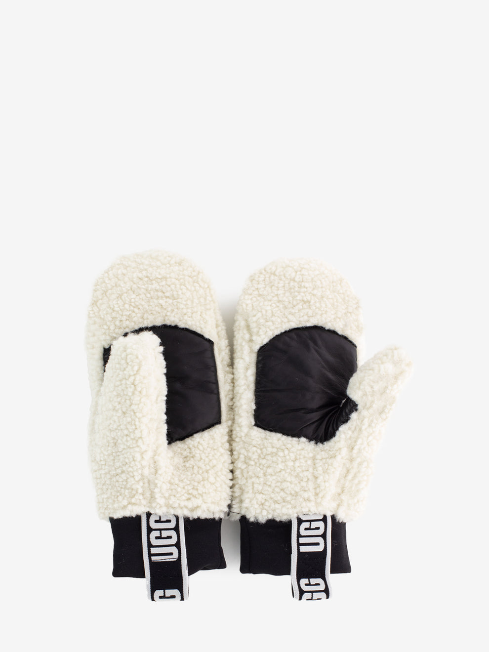 Teddy mittens with white / black logo