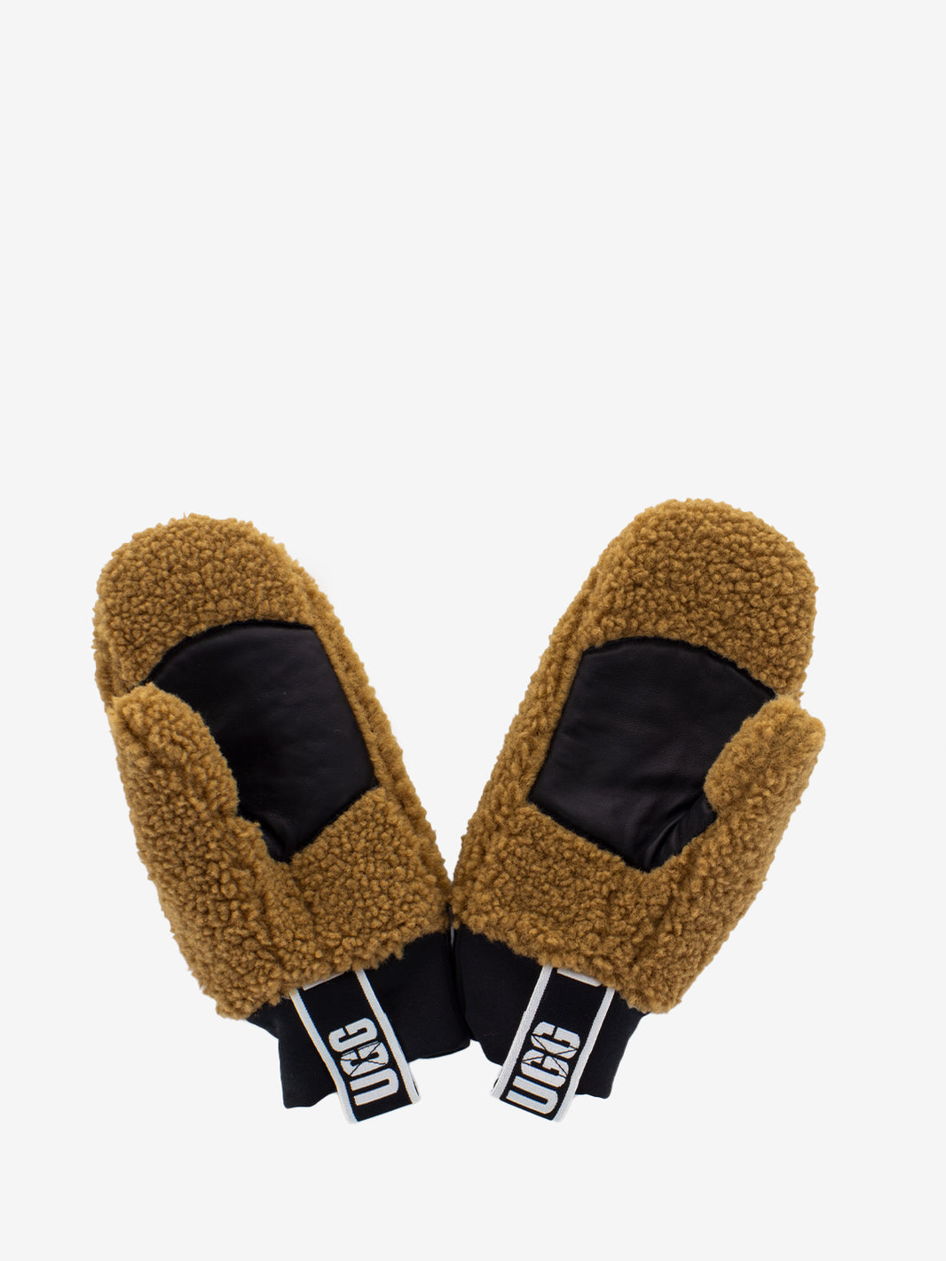 Brown/Black Logo Teddy Mittens