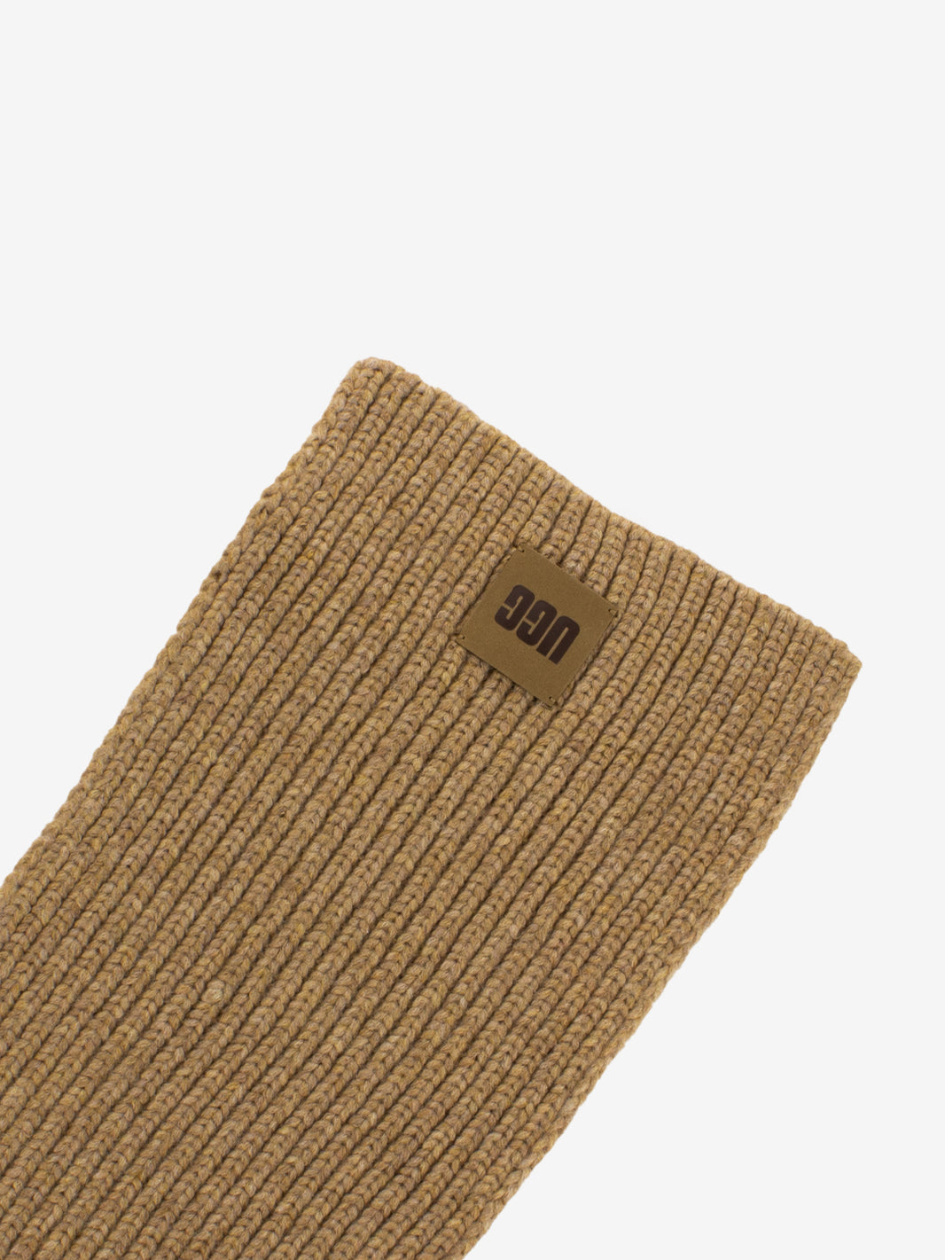 Chunky rib camel scarf
