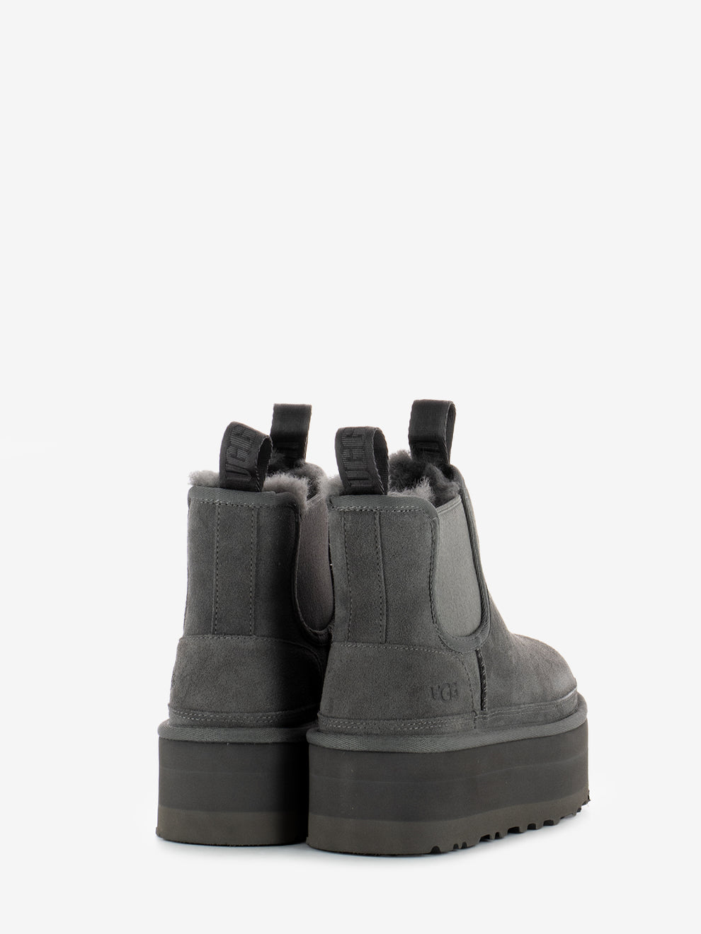 Neumel platform chelsea gray ankle boots