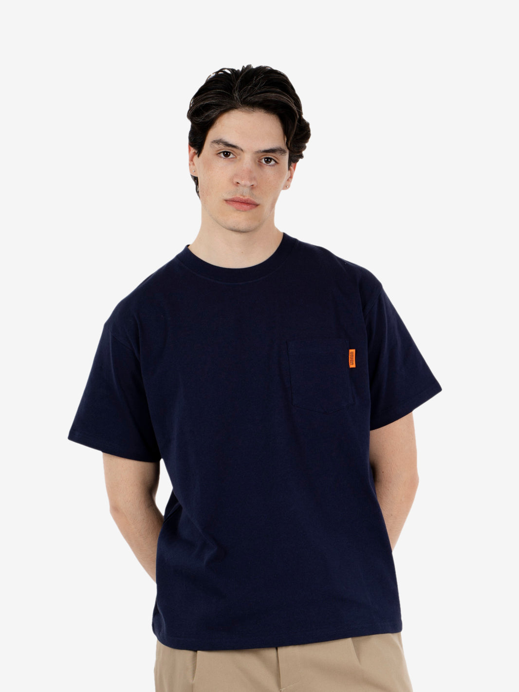 Barber Shop S/S tee navy
