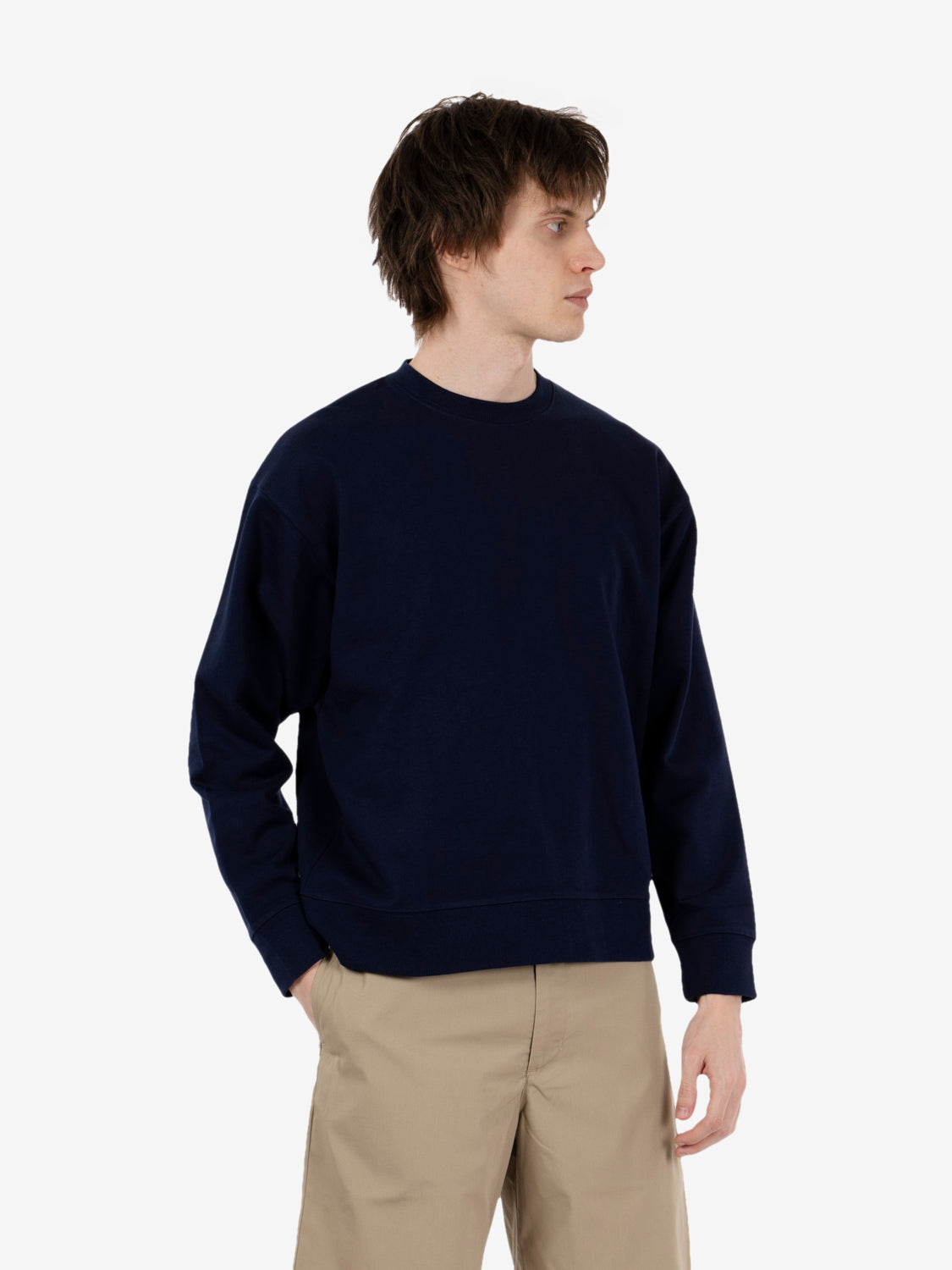 Crew neck sweat shirt navy