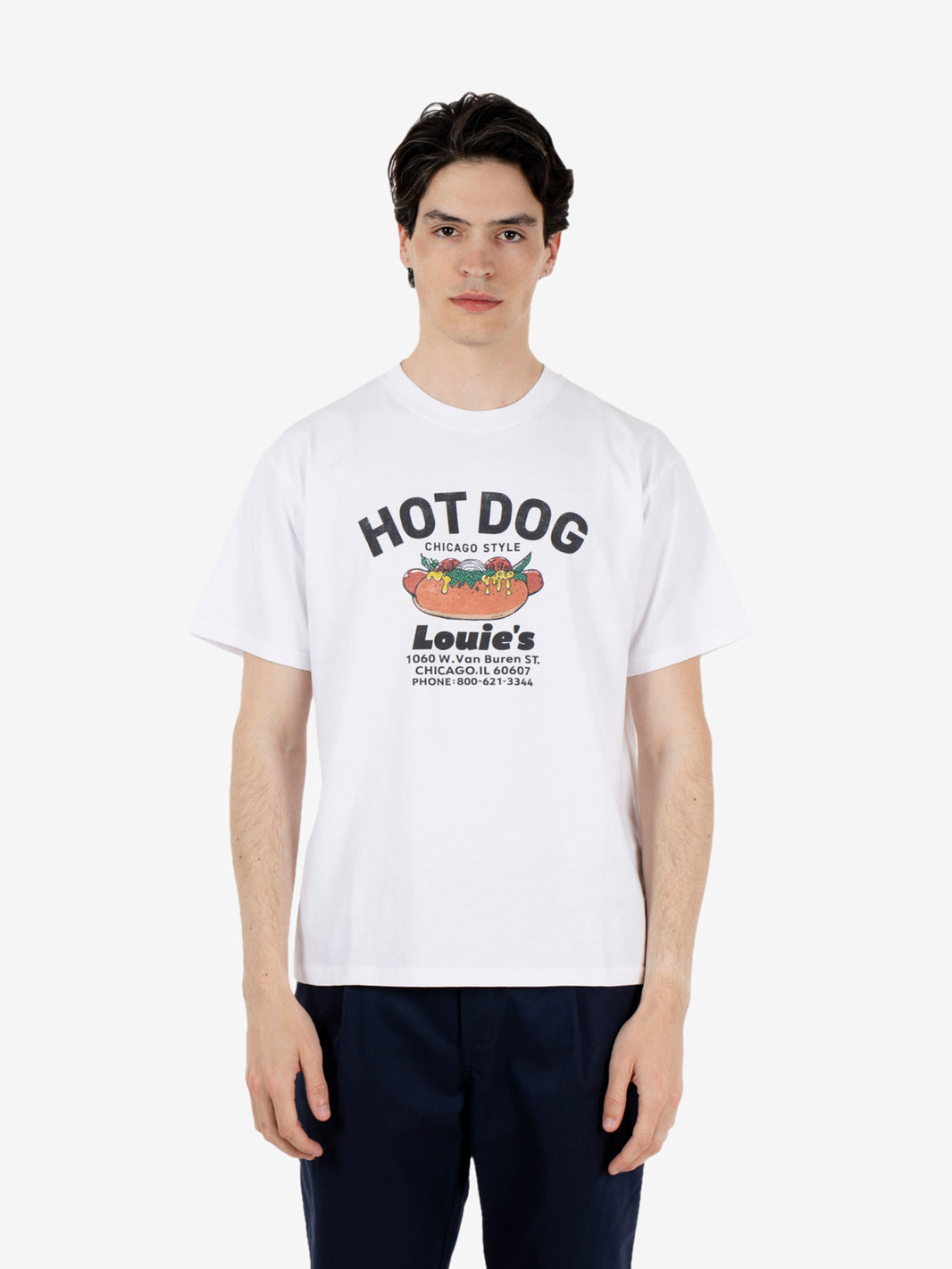 Hot Dog S/S tee white