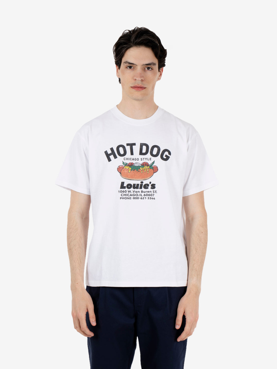 Hot Dog S/S tee white