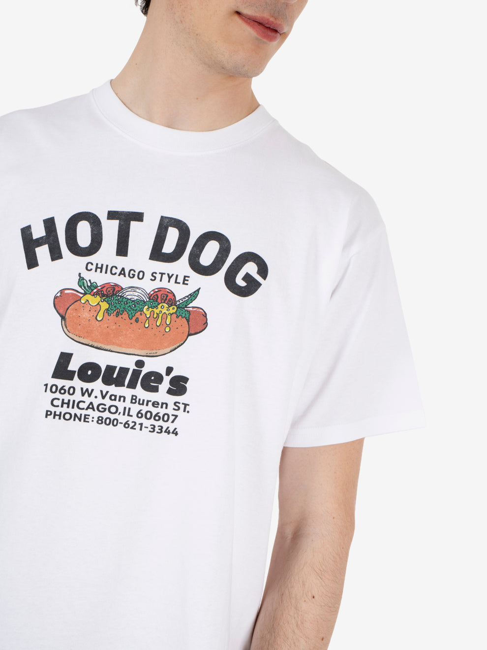 Hot Dog S/S tee white