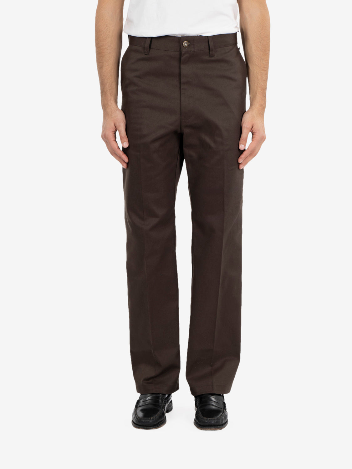 Pantaloni in twill vestibilità originale marroni