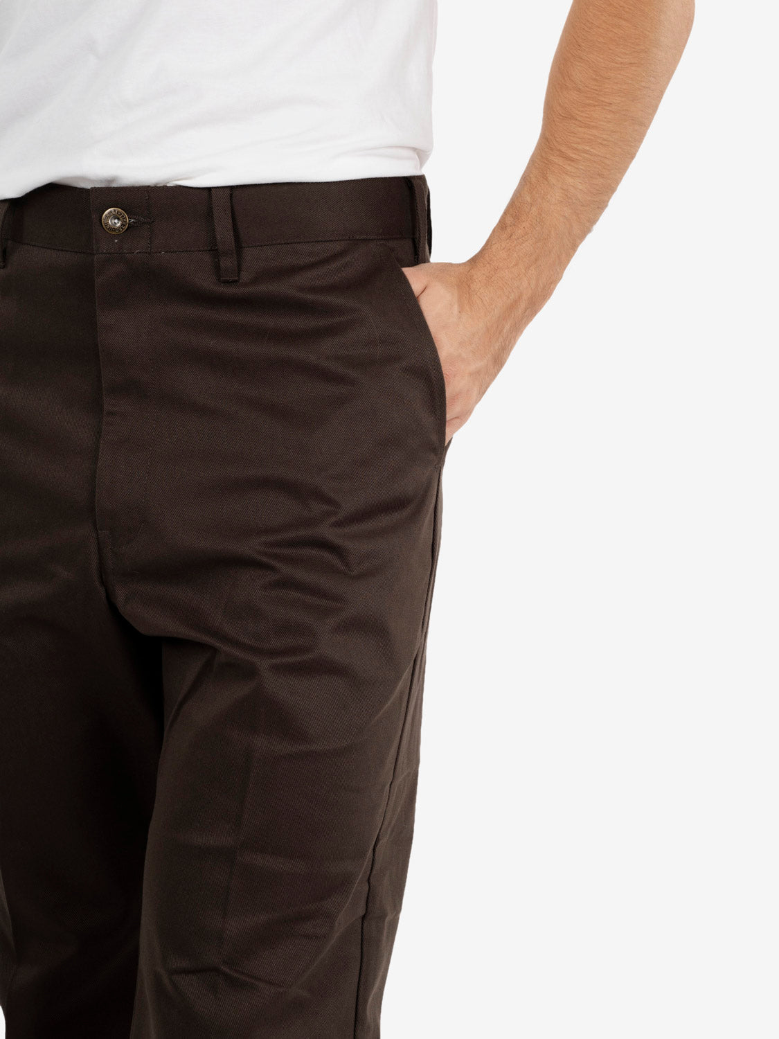 Pantaloni in twill vestibilità originale marroni