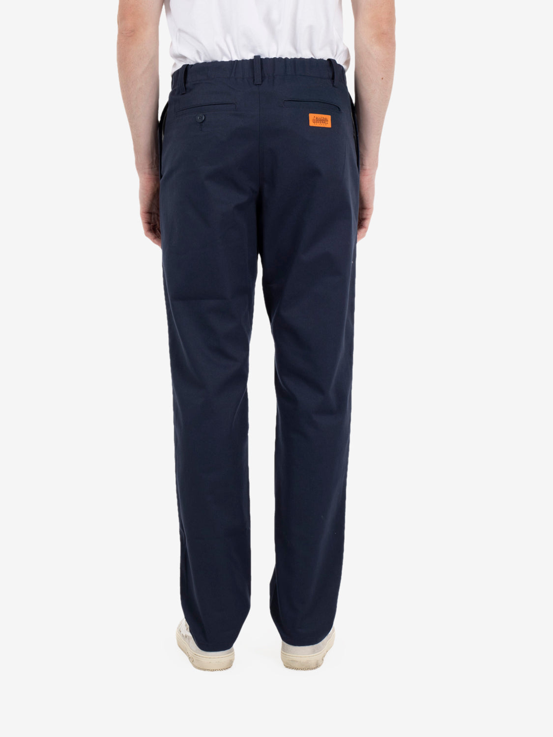 Tuck tapered bio wash pants navy