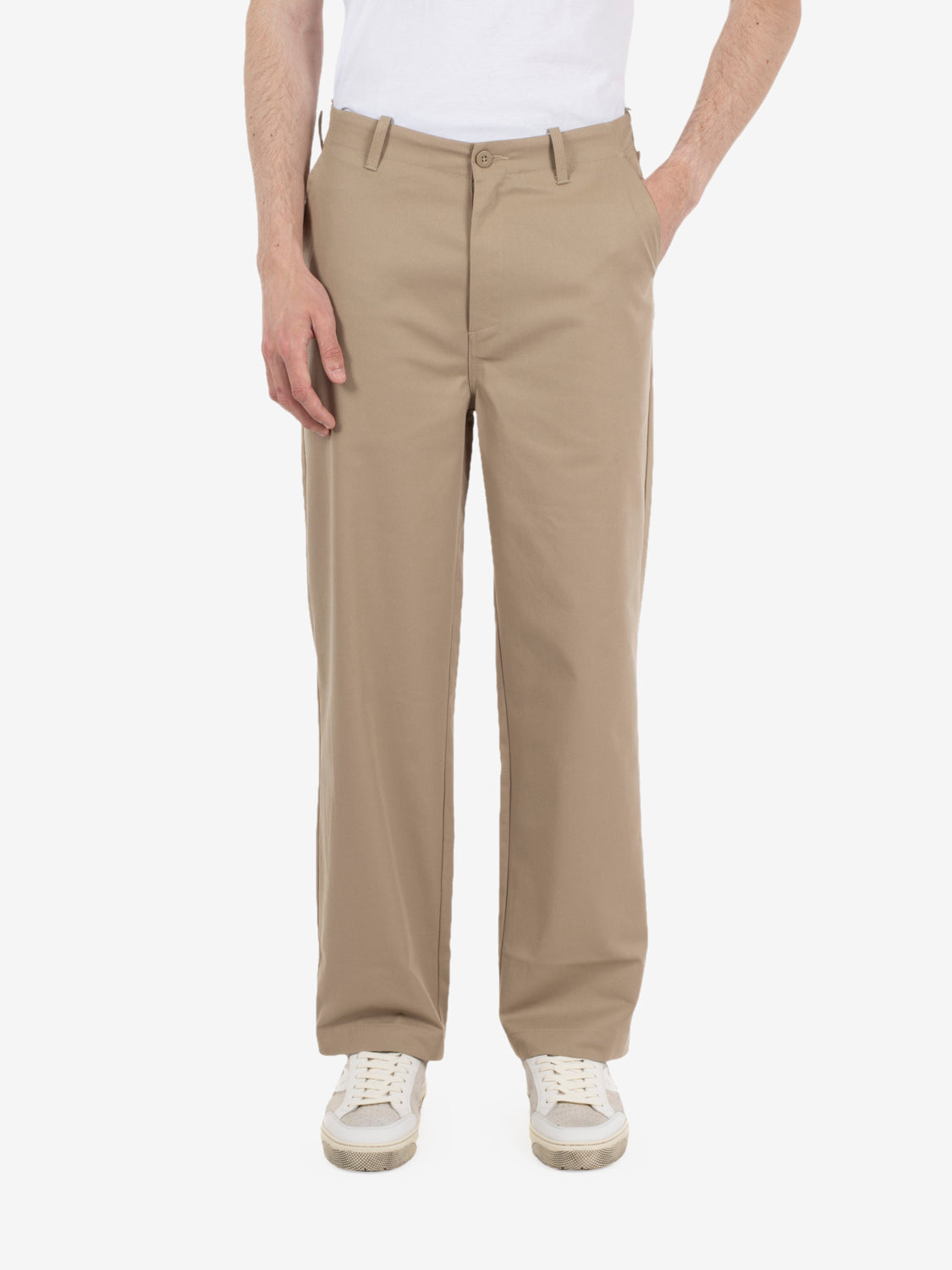 Wide bio wash pants beige