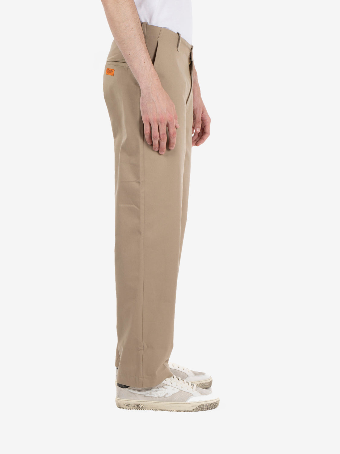 Wide bio wash pants beige