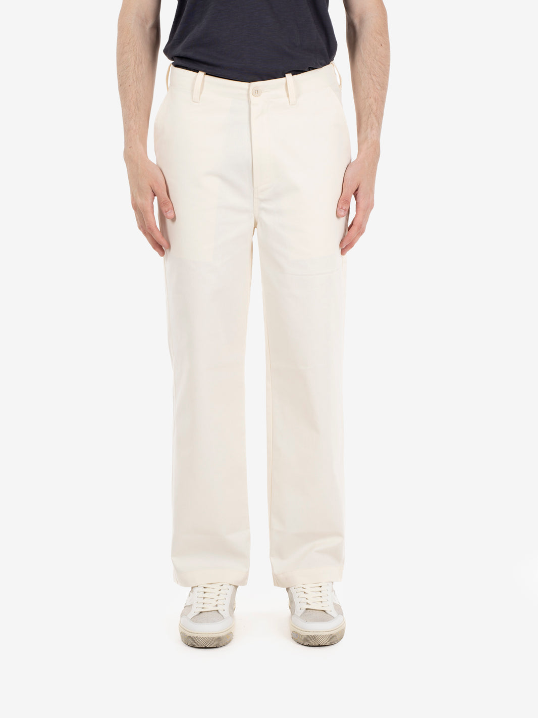 Wide bio wash pants ivory