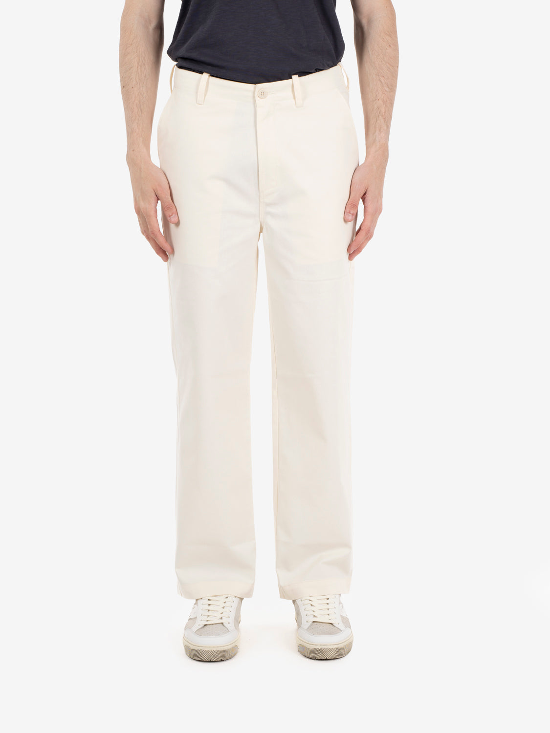 Wide bio wash pants ivory