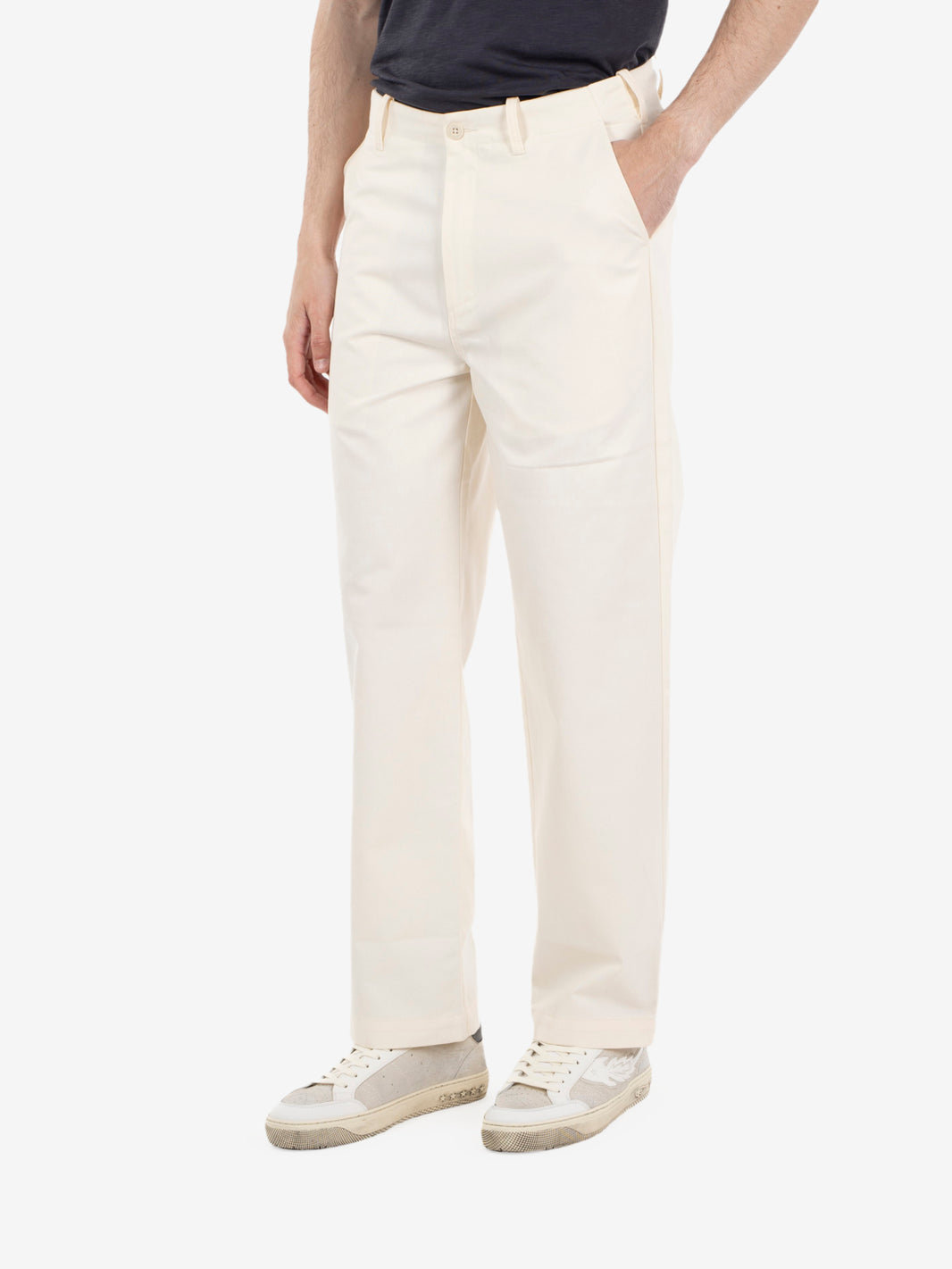 Wide bio wash pants ivory