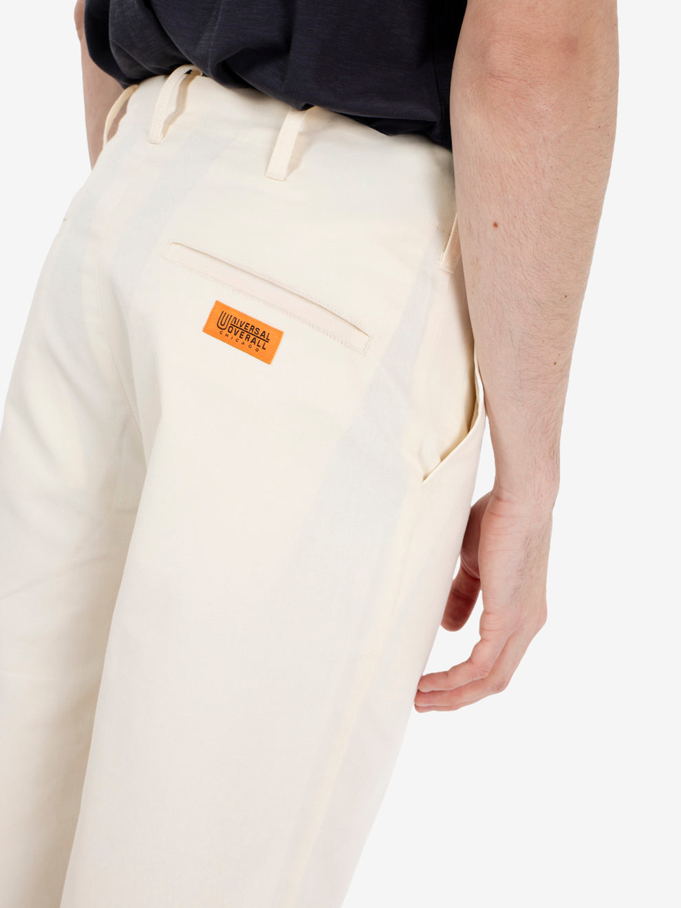 Wide bio wash pants ivory